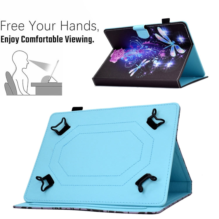 For 8 inch Tablet Electric Pressed TPU Leather Tablet Case(Butterfly) - 8 inch by buy2fix | Online Shopping UK | buy2fix