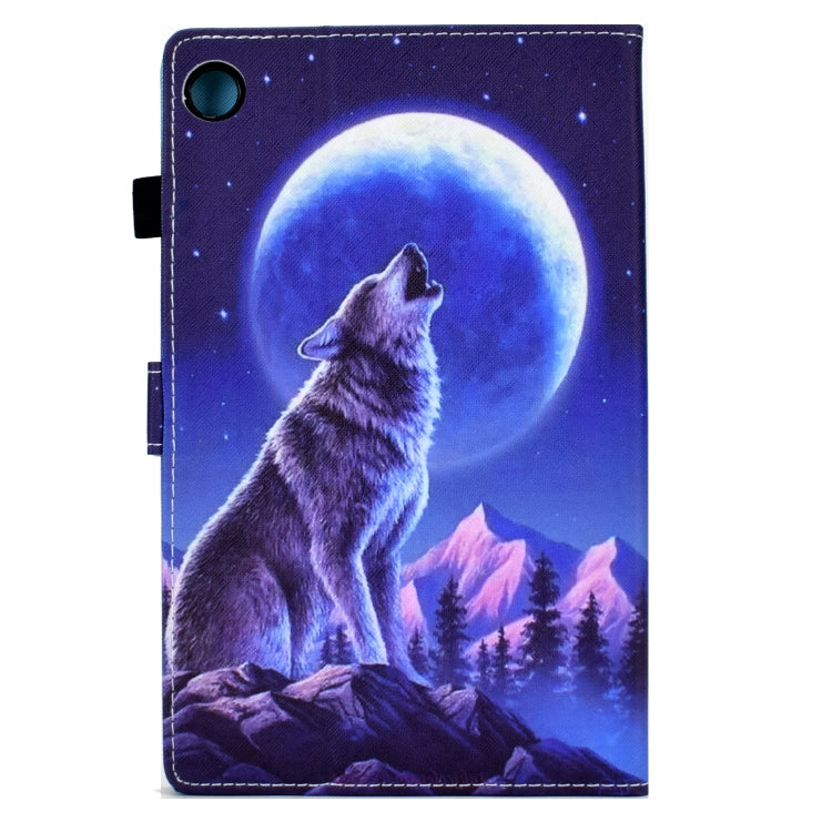 For Samsung Galaxy Tab A8 Sewing Pen Slot Leather Tablet Case(Night Wolf) - Other Galaxy Tab PC by buy2fix | Online Shopping UK | buy2fix