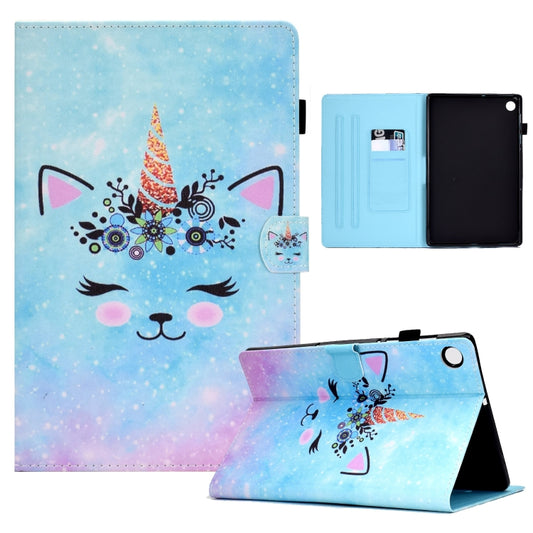 For Samsung Galaxy Tab A8 Sewing Pen Slot Leather Tablet Case(Wildebeest) - Other Galaxy Tab PC by buy2fix | Online Shopping UK | buy2fix