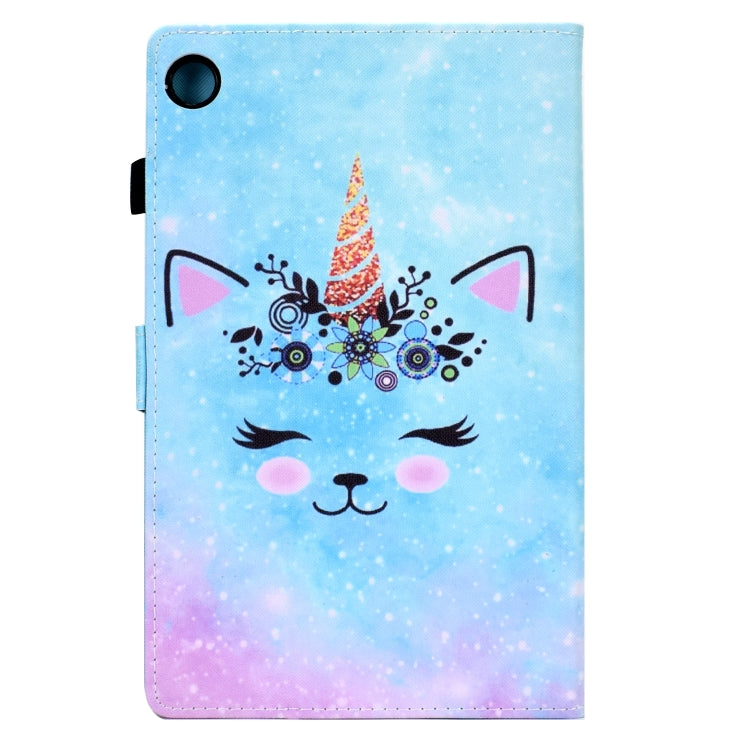 For Samsung Galaxy Tab A8 Sewing Pen Slot Leather Tablet Case(Wildebeest) - Other Galaxy Tab PC by buy2fix | Online Shopping UK | buy2fix