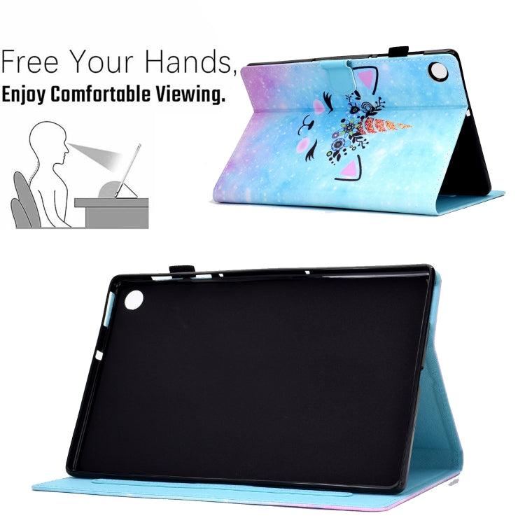 For Samsung Galaxy Tab A8 Sewing Pen Slot Leather Tablet Case(Wildebeest) - Other Galaxy Tab PC by buy2fix | Online Shopping UK | buy2fix