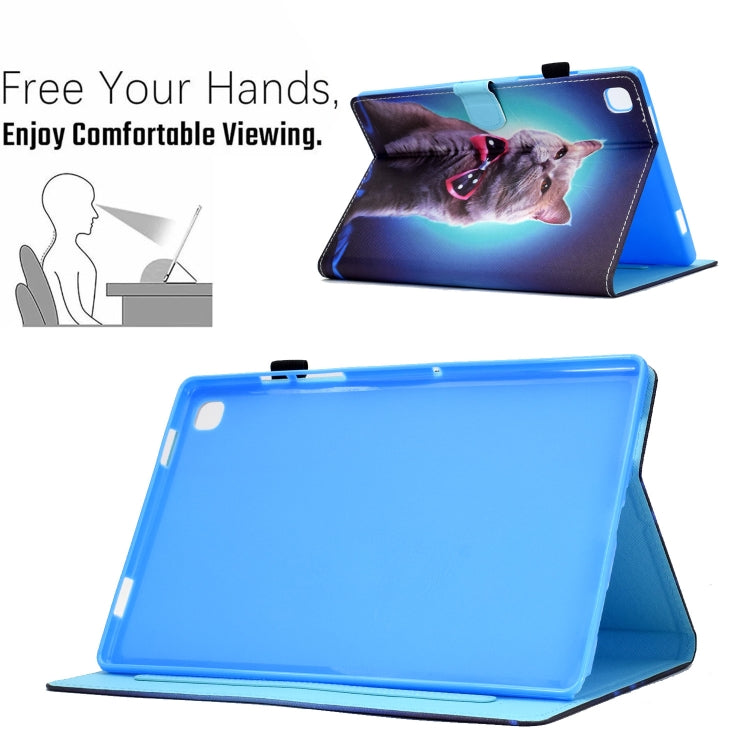 For Samsung Galaxy Tab A7 10.4 2020 T500 Sewing Pen Slot Leather Tablet Case(Bow Tie Cat) - Other Galaxy Tab PC by buy2fix | Online Shopping UK | buy2fix