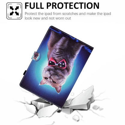 For Samsung Galaxy Tab A7 10.4 2020 T500 Sewing Pen Slot Leather Tablet Case(Bow Tie Cat) - Other Galaxy Tab PC by buy2fix | Online Shopping UK | buy2fix