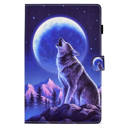 For Samsung Galaxy Tab A7 10.4 2020 T500 Sewing Pen Slot Leather Tablet Case(Night Wolf) - Other Galaxy Tab PC by buy2fix | Online Shopping UK | buy2fix