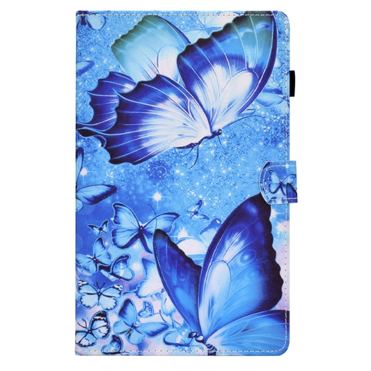For Samsung Galaxy Tab A 10.1 2016 T580 Sewing Pen Slot Leather Tablet Case(Butterflies) - Tab A 10.1 by buy2fix | Online Shopping UK | buy2fix