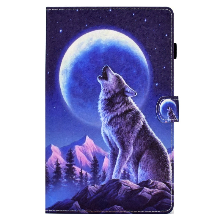 For Samsung Galaxy Tab A 10.1 2016 T580 Sewing Pen Slot Leather Tablet Case(Night Wolf) - Tab A 10.1 by buy2fix | Online Shopping UK | buy2fix