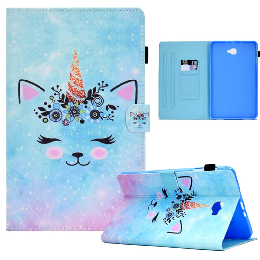 For Samsung Galaxy Tab A 10.1 2016 T580 Sewing Pen Slot Leather Tablet Case(Wildebeest) - Tab A 10.1 by buy2fix | Online Shopping UK | buy2fix