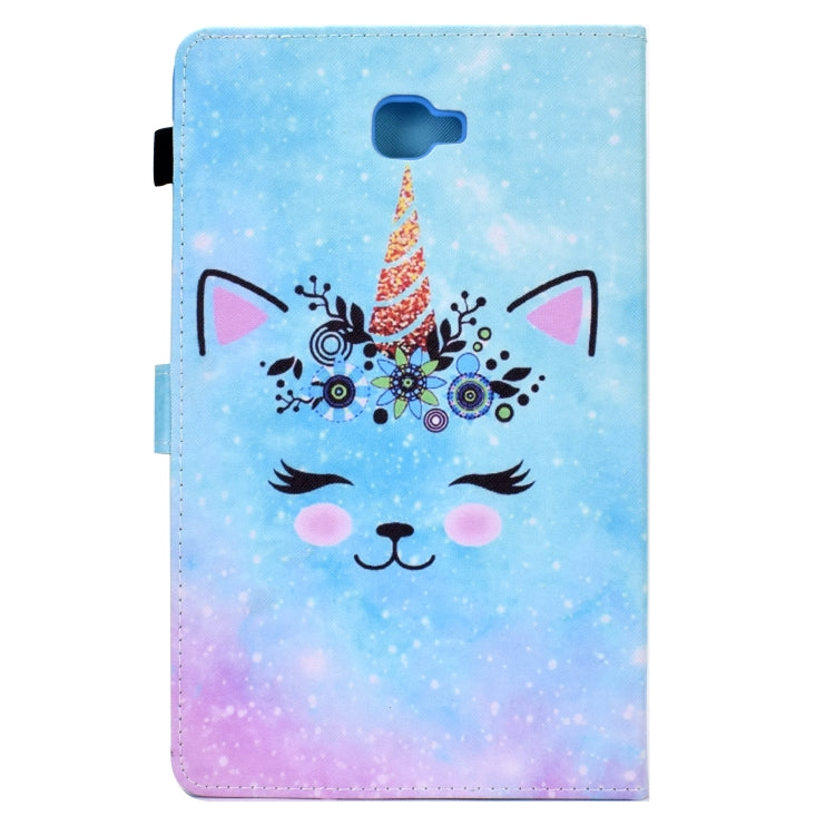 For Samsung Galaxy Tab A 10.1 2016 T580 Sewing Pen Slot Leather Tablet Case(Wildebeest) - Tab A 10.1 by buy2fix | Online Shopping UK | buy2fix