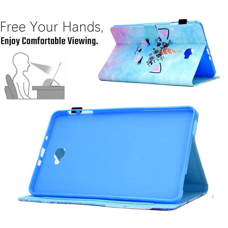 For Samsung Galaxy Tab A 10.1 2016 T580 Sewing Pen Slot Leather Tablet Case(Wildebeest) - Tab A 10.1 by buy2fix | Online Shopping UK | buy2fix