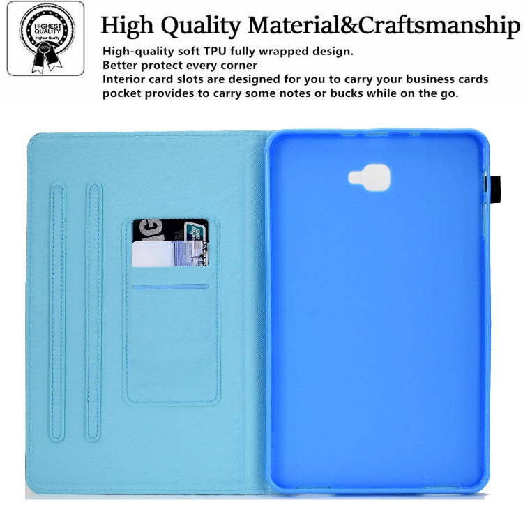 For Samsung Galaxy Tab A 10.1 2016 T580 Sewing Pen Slot Leather Tablet Case(Wildebeest) - Tab A 10.1 by buy2fix | Online Shopping UK | buy2fix