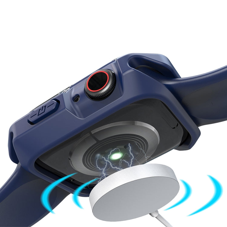 Transparent Two-color Armor Case For Apple Watch Series 6 & SE & 5 & 4 40mm(Blue) by buy2fix