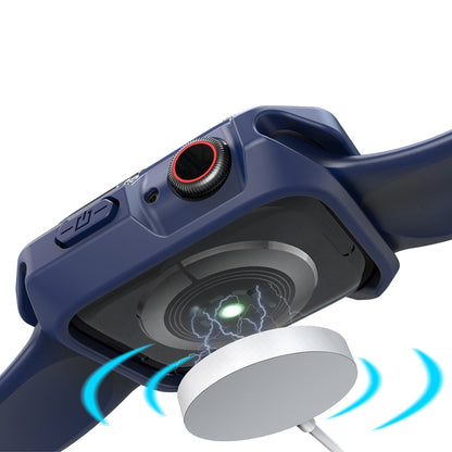 Transparent Two-color Armor Case For Apple Watch Series 6 & SE & 5 & 4 40mm(Blue) by buy2fix