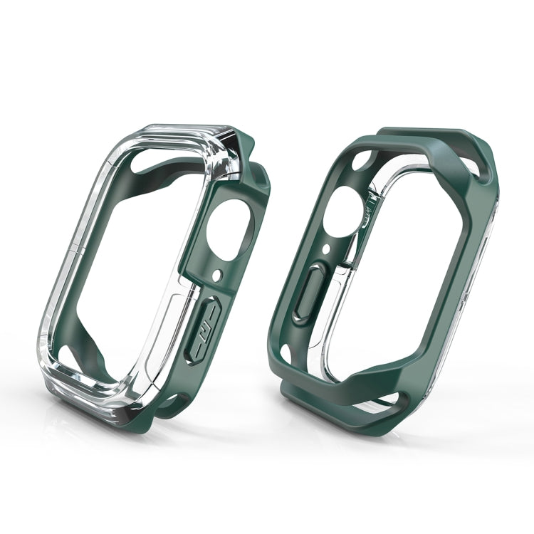 Transparent Two-color Armor Case For Apple Watch Series 6 & SE & 5 & 4 40mm(Green) by buy2fix