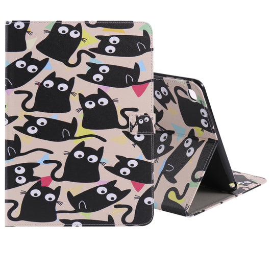 For iPad 5 & 6 Colored Drawing Pattern Horizontal Flip PU Leather Case with Holder & Card Slots & Wallet & Sleep / Wake-up Function(Little Cat) - More iPad Cases by buy2fix | Online Shopping UK | buy2fix
