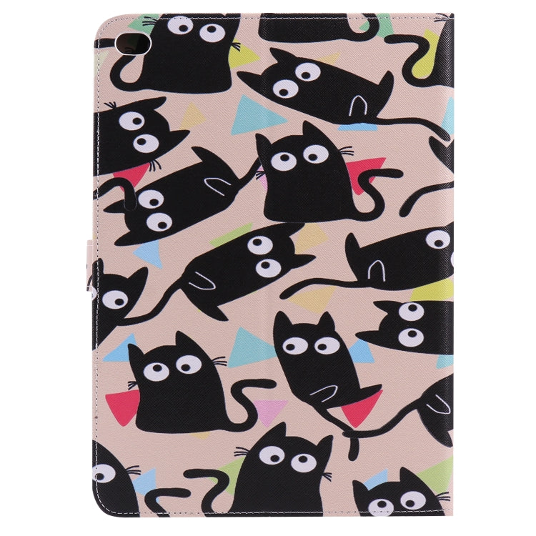 For iPad 5 & 6 Colored Drawing Pattern Horizontal Flip PU Leather Case with Holder & Card Slots & Wallet & Sleep / Wake-up Function(Little Cat) - More iPad Cases by buy2fix | Online Shopping UK | buy2fix