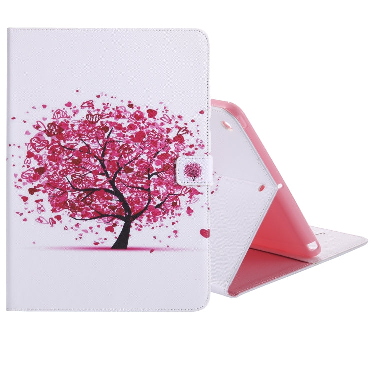 Colored Drawing Pattern Horizontal Flip PU Leather Case with Holder & Card Slots & Wallet & Sleep / Wake-up Function(Colored Tree) - iPad 9.7 (2018) & (2017) Cases by buy2fix | Online Shopping UK | buy2fix