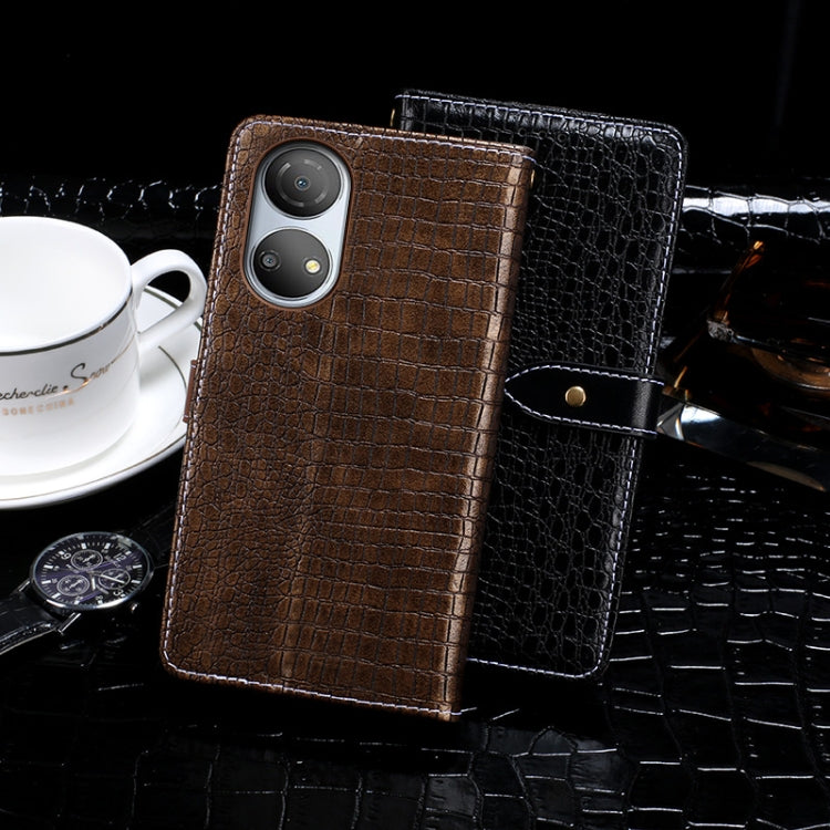 For Honor Play 30 Plus idewei Crocodile Texture Horizontal Flip Leather Phone Case(Dark Blue) - Honor Cases by idewei | Online Shopping UK | buy2fix