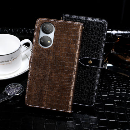For Honor Play 30 Plus idewei Crocodile Texture Horizontal Flip Leather Phone Case(Dark Blue) - Honor Cases by idewei | Online Shopping UK | buy2fix