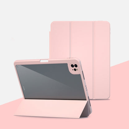 For iPad Pro 12.9 2020 Magnetic Split Leather Smart Tablet Case(Baby Pink) - iPad Pro 12.9 (2020) Cases by buy2fix | Online Shopping UK | buy2fix