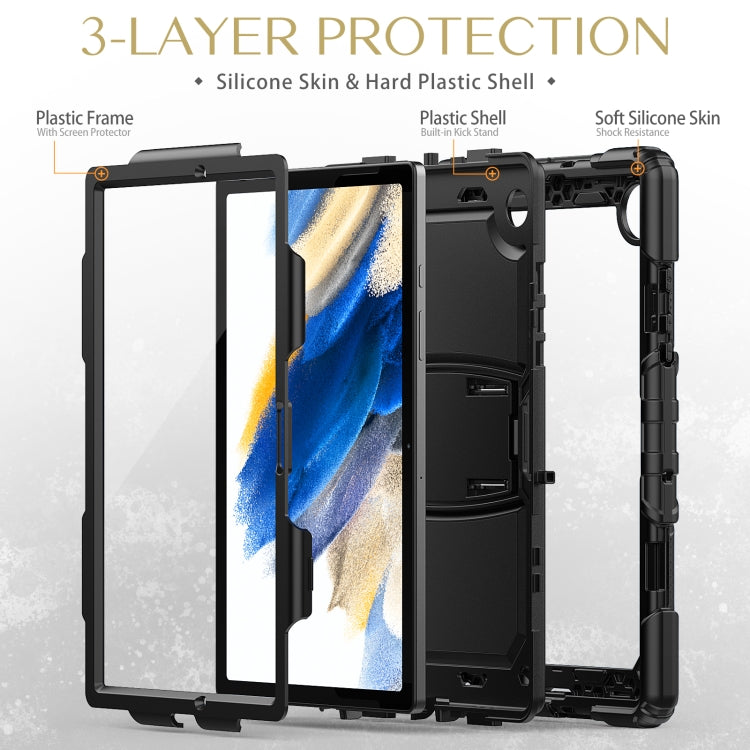 For Samsung Galaxy Tab A8 10.5 2021 Shockproof Black Silicone + PC Tablet Protective Case(Black) - Other Galaxy Tab PC by buy2fix | Online Shopping UK | buy2fix