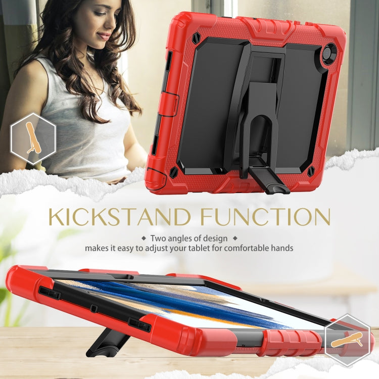 For Samsung Galaxy Tab A8 10.5 2021 Shockproof Black Silicone + PC Tablet Protective Case(Red) - Other Galaxy Tab PC by buy2fix | Online Shopping UK | buy2fix
