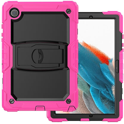For Samsung Galaxy Tab A8 10.5 2021 Shockproof Black Silicone + PC Tablet Protective Case(Rose Red) - Other Galaxy Tab PC by buy2fix | Online Shopping UK | buy2fix