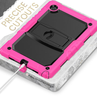 For Samsung Galaxy Tab A8 10.5 2021 Shockproof Black Silicone + PC Tablet Protective Case(Rose Red) - Other Galaxy Tab PC by buy2fix | Online Shopping UK | buy2fix