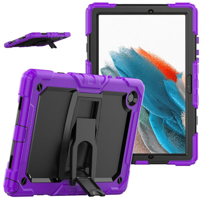 For Samsung Galaxy Tab A8 10.5 2021 Shockproof Black Silicone + PC Tablet Protective Case(Purple) - Other Galaxy Tab PC by buy2fix | Online Shopping UK | buy2fix