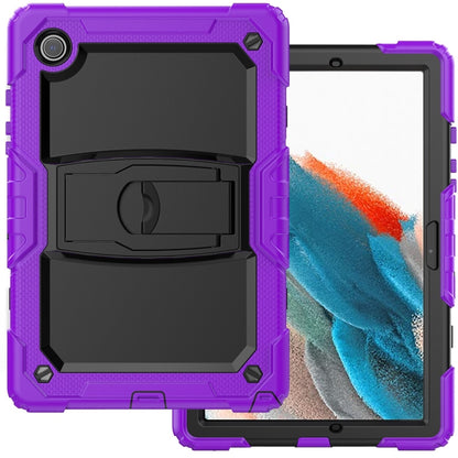 For Samsung Galaxy Tab A8 10.5 2021 Shockproof Black Silicone + PC Tablet Protective Case(Purple) - Other Galaxy Tab PC by buy2fix | Online Shopping UK | buy2fix