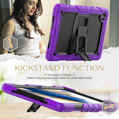 For Samsung Galaxy Tab A8 10.5 2021 Shockproof Black Silicone + PC Tablet Protective Case(Purple) - Other Galaxy Tab PC by buy2fix | Online Shopping UK | buy2fix