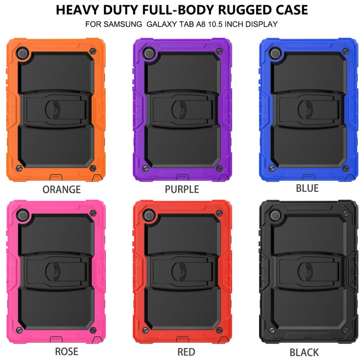 For Samsung Galaxy Tab A8 10.5 2021 Shockproof Black Silicone + PC Tablet Protective Case(Purple) - Other Galaxy Tab PC by buy2fix | Online Shopping UK | buy2fix