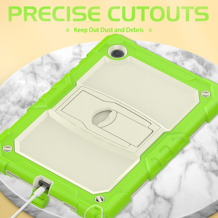 For Samsung Galaxy Tab A8 10.5 2021 Shockproof Beige Silicone + PC Tablet Protective Case(Yellow Green) - Other Galaxy Tab PC by buy2fix | Online Shopping UK | buy2fix