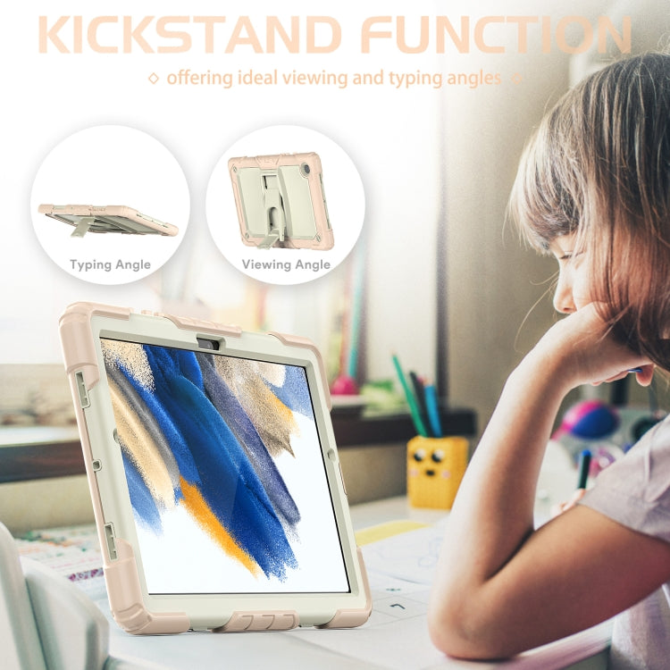 For Samsung Galaxy Tab A8 10.5 2021 Shockproof Beige Silicone + PC Tablet Protective Case(Rose Gold) - Other Galaxy Tab PC by buy2fix | Online Shopping UK | buy2fix