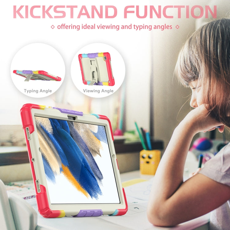 For Samsung Galaxy Tab A8 10.5 2021 Shockproof Beige Silicone + PC Tablet Protective Case(Camouflage Red) - Other Galaxy Tab PC by buy2fix | Online Shopping UK | buy2fix