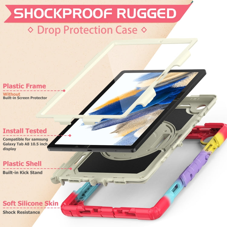 For Samsung Galaxy Tab A8 10.5 2021 Shockproof Beige Silicone + PC Tablet Protective Case(Camouflage Red) - Other Galaxy Tab PC by buy2fix | Online Shopping UK | buy2fix