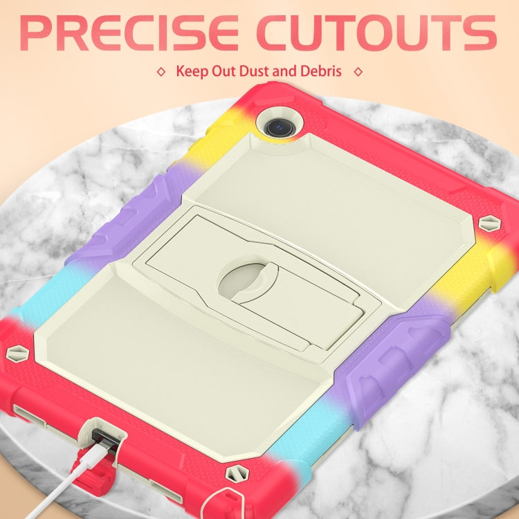 For Samsung Galaxy Tab A8 10.5 2021 Shockproof Beige Silicone + PC Tablet Protective Case(Camouflage Red) - Other Galaxy Tab PC by buy2fix | Online Shopping UK | buy2fix