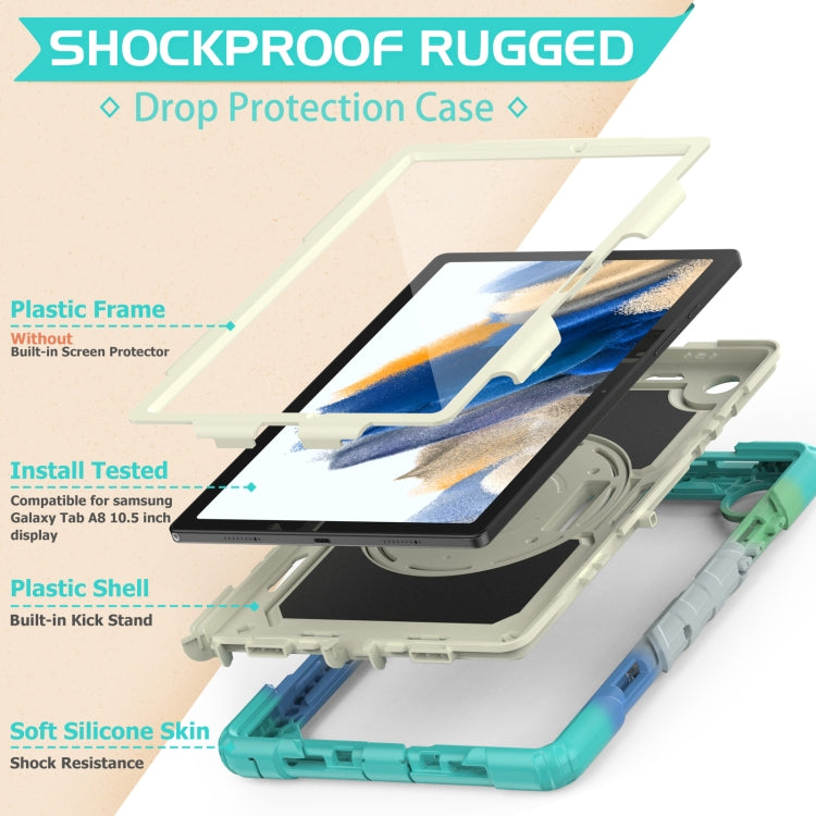 For Samsung Galaxy Tab A8 10.5 2021 Shockproof Beige Silicone + PC Tablet Protective Case(Camouflage Light Blue) - Other Galaxy Tab PC by buy2fix | Online Shopping UK | buy2fix