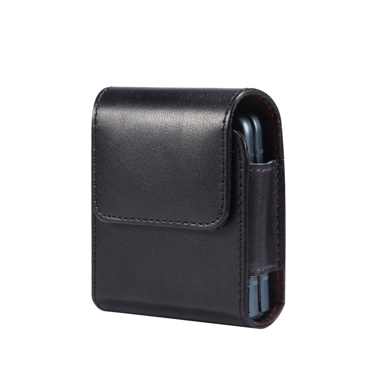 For Huawei P50 Pocket Genuine Leather Waist Hanging Phone Case(Black) - Huawei Cases by buy2fix | Online Shopping UK | buy2fix