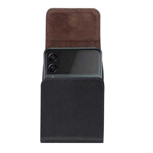 For Huawei P50 Pocket Genuine Leather Waist Hanging Phone Case(Black) - Huawei Cases by buy2fix | Online Shopping UK | buy2fix