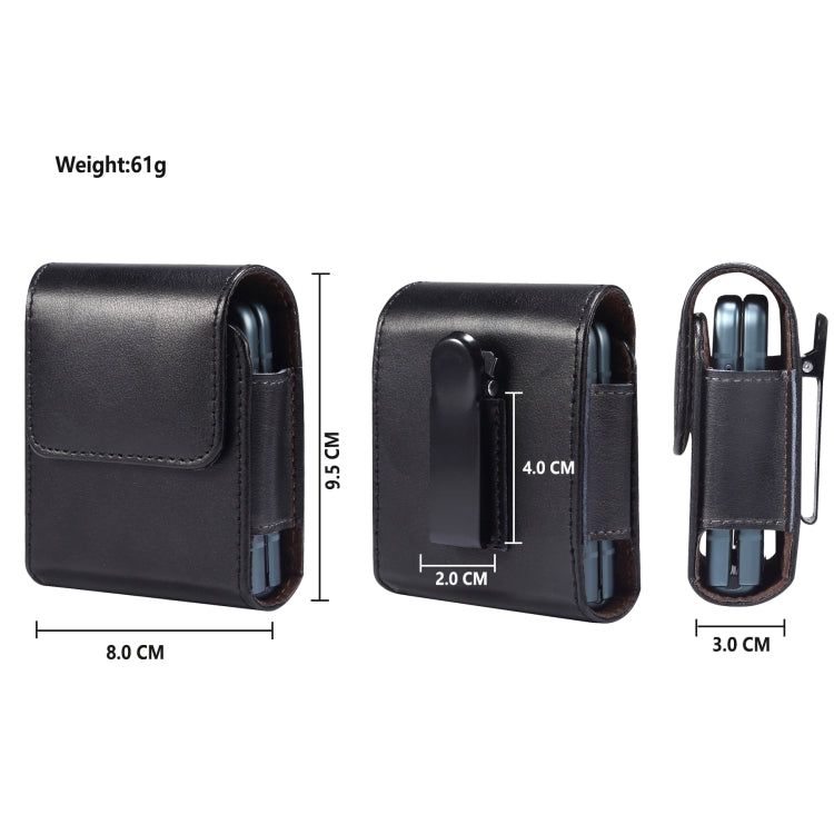 For Huawei P50 Pocket Genuine Leather Waist Hanging Phone Case(Black) - Huawei Cases by buy2fix | Online Shopping UK | buy2fix