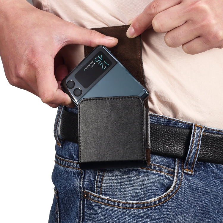 For Huawei P50 Pocket Genuine Leather Waist Hanging Phone Case(Black) - Huawei Cases by buy2fix | Online Shopping UK | buy2fix