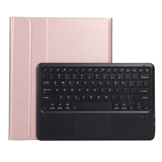 A800B-A Split Bluetooth Keyboard Leather Case with Holder & Pen Slot & Touchpad For Samsung Galaxy Tab S8+ X800(Rose Gold) by buy2fix