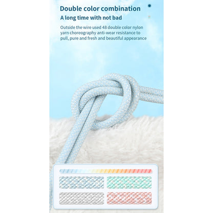 27W PD USB-C / Type-C to 8 Pin Fast Charging Braided Data Cable, Cable Length: 1m(Green) by buy2fix