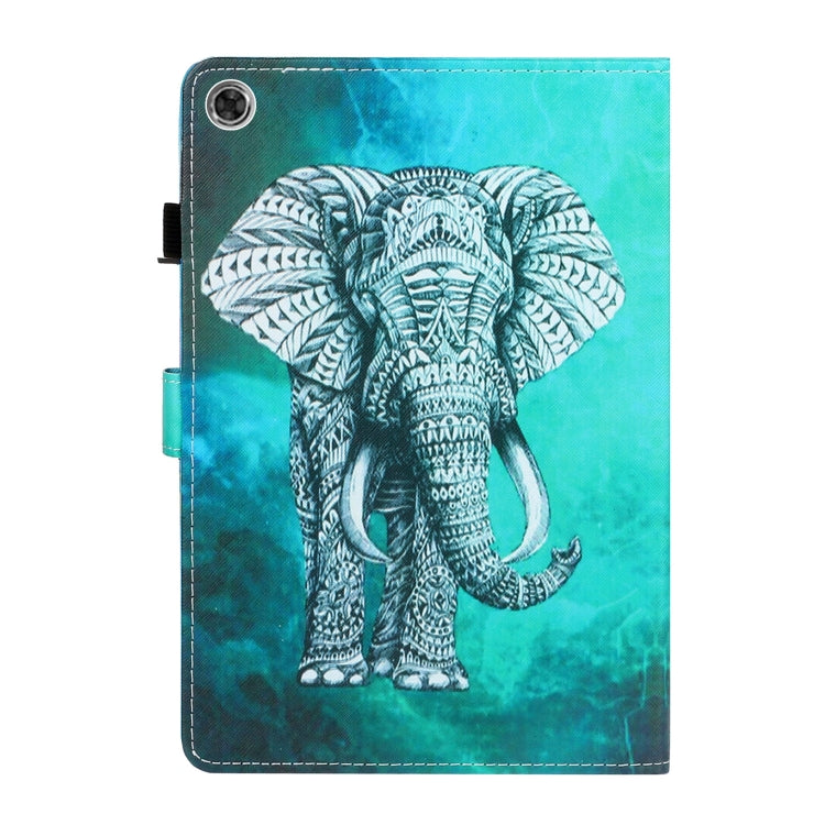 For Samsung Galaxy Tab A8 10.5 2021 Painted Left and Right Flat Leather Tablet Case(Elephant) - Other Galaxy Tab PC by buy2fix | Online Shopping UK | buy2fix