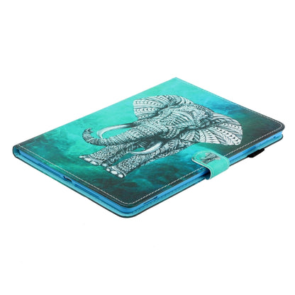 For Samsung Galaxy Tab A8 10.5 2021 Painted Left and Right Flat Leather Tablet Case(Elephant) - Other Galaxy Tab PC by buy2fix | Online Shopping UK | buy2fix