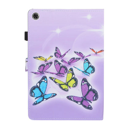 For Samsung Galaxy Tab A8 10.5 2021 Painted Left and Right Flat Leather Tablet Case(Butterfly) - Other Galaxy Tab PC by buy2fix | Online Shopping UK | buy2fix