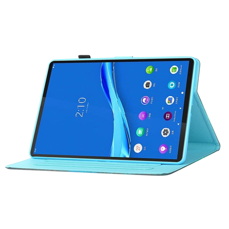 For Samsung Galaxy Tab A8 10.5 2021 Painted Left and Right Flat Leather Tablet Case(Butterfly) - Other Galaxy Tab PC by buy2fix | Online Shopping UK | buy2fix