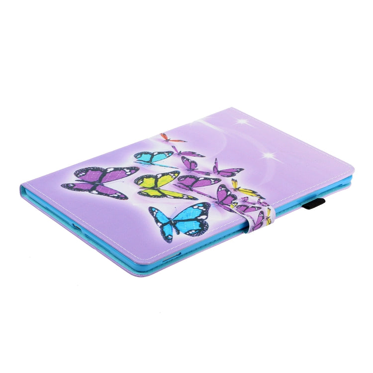 For Samsung Galaxy Tab A8 10.5 2021 Painted Left and Right Flat Leather Tablet Case(Butterfly) - Other Galaxy Tab PC by buy2fix | Online Shopping UK | buy2fix