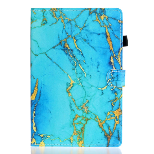 For Samsung Galaxy Tab A8 10.5 2021 Painted Left and Right Flat Leather Tablet Case(Gold Marble) - Other Galaxy Tab PC by buy2fix | Online Shopping UK | buy2fix
