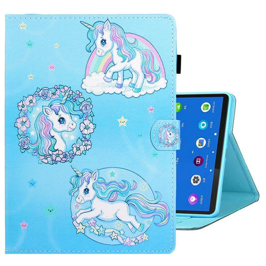 For Samsung Galaxy Tab A8 10.5 2021 Coloured Drawing Stitching Leather Tablet Case(Unicorn) - Other Galaxy Tab PC by buy2fix | Online Shopping UK | buy2fix